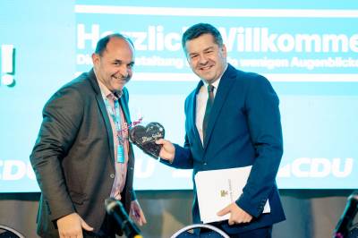 Thomas Staudt MdL mit dem CDU-Landesvorsitzenden Sven Schulze // Foto: Steffen Bttcher / CDU